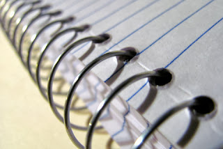 photograph of a spiral notebook